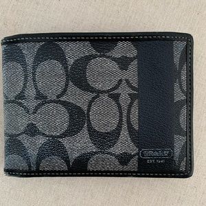 Mens navy blue Coach wallet